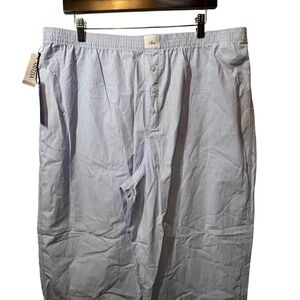 Aritzia‎ TNA Lounge Pants Pajama Blue White Striped Elastic Waist Sleepwear XL